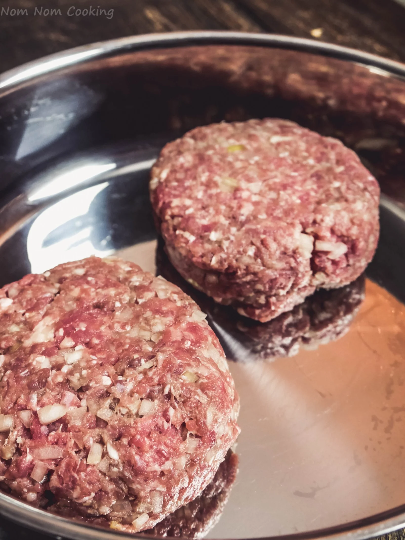 Hamburgers before cooking